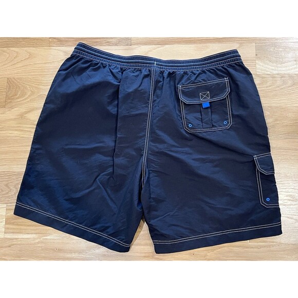 Mens Caribbean Swimwear Blue Swim Trunks Shorts Drawstring Waist Mesh Lining 2XB - Picture 8 of 8